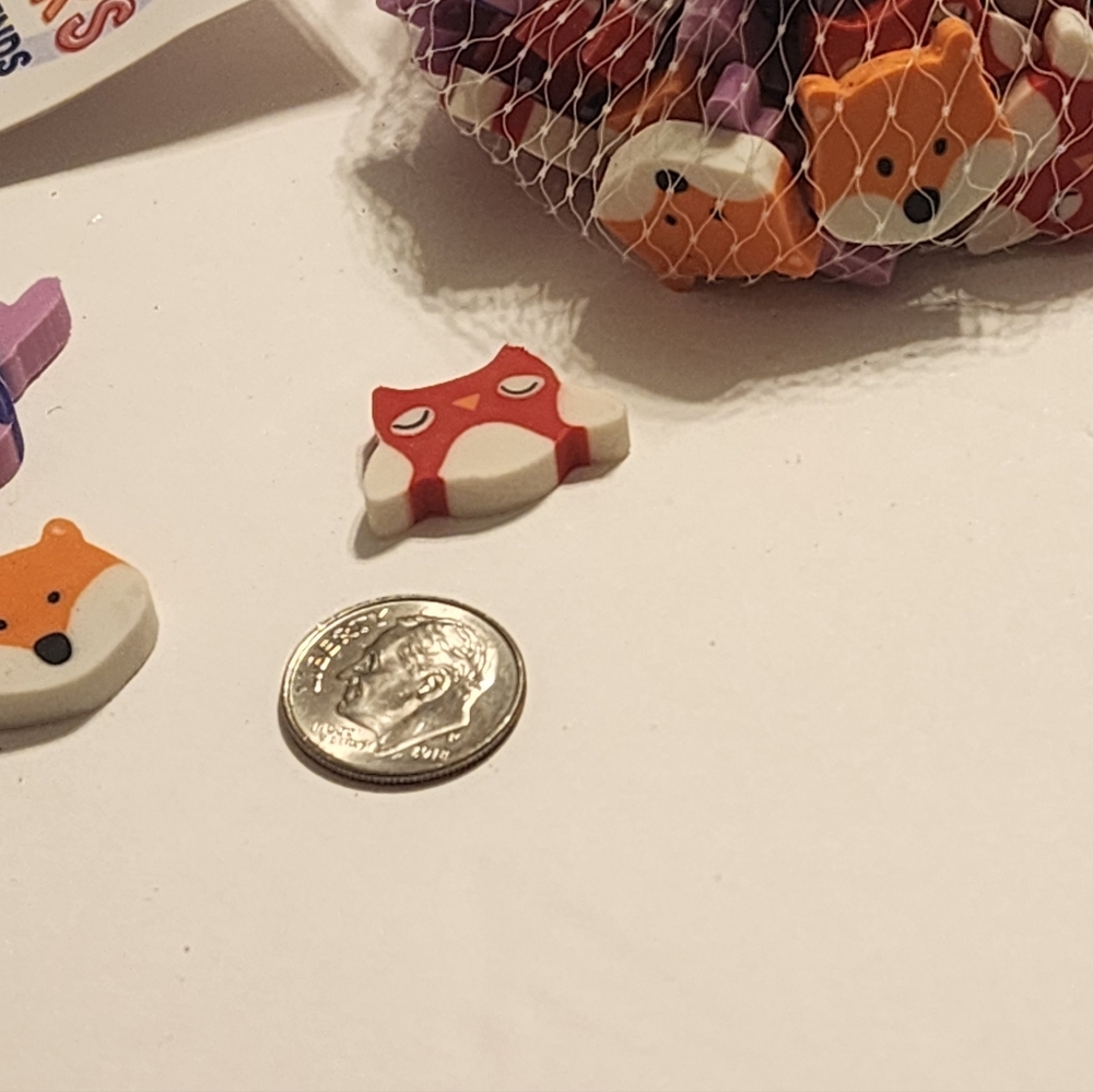 Forest Friends Mini Erasers - 60 Count Each (120 Total) Fox Moose Owl - Picture 4 of 5